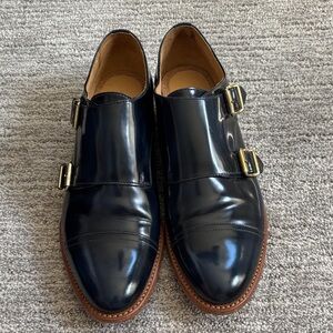 Women's Double Monk Strap Oxfords in Black